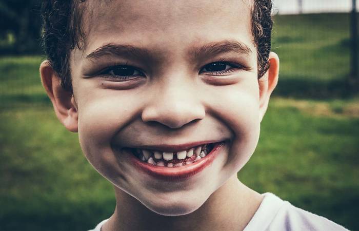 Young boy with a big smile