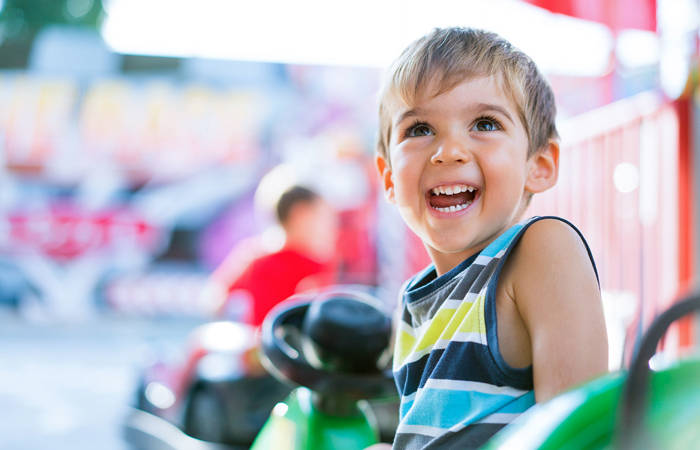 3 year old boy smiling