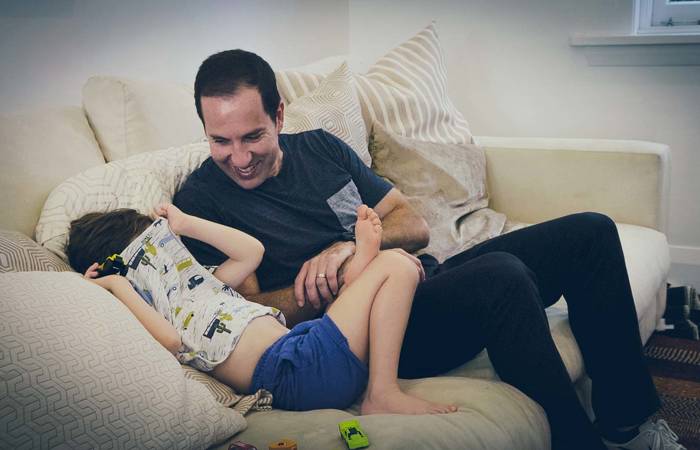 Monir and son Max who has autism