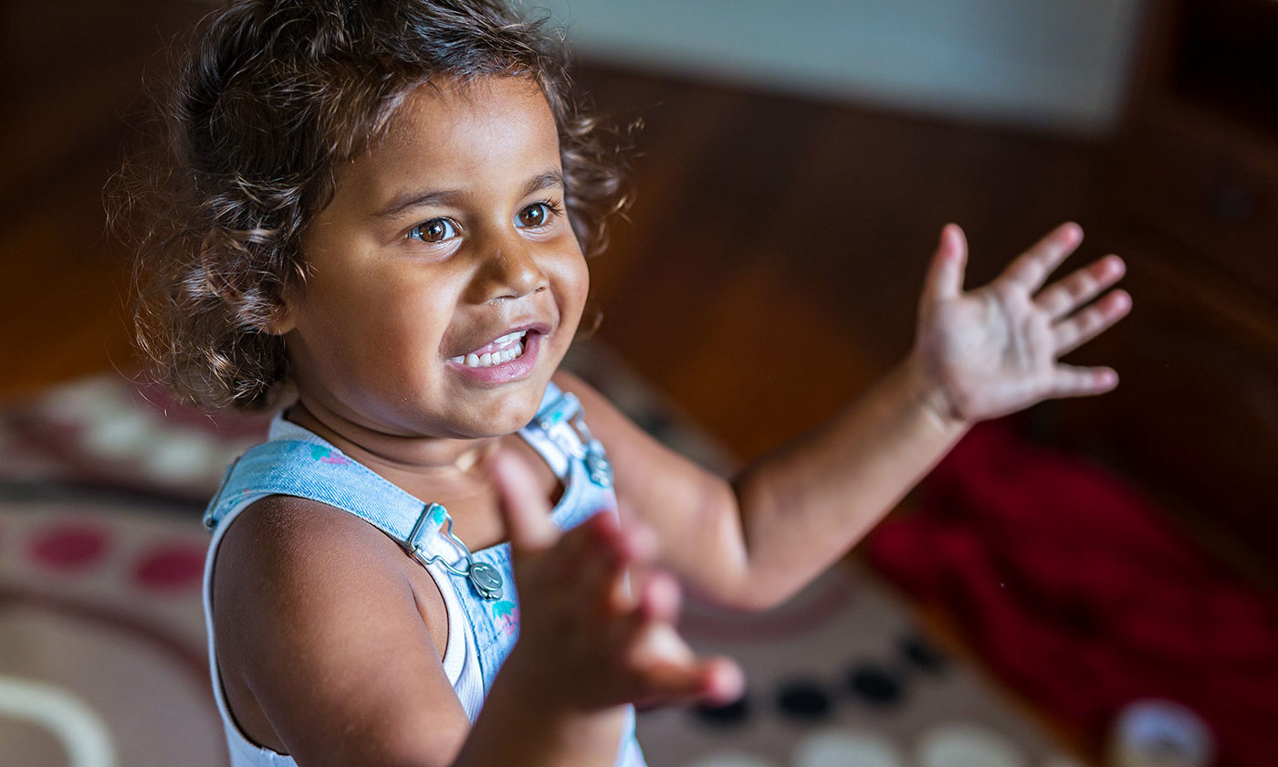 Australian Aboriginal girl playing