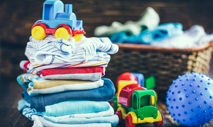 Baby clothes and toys