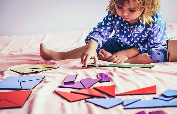 Child doing a puzzle